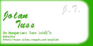 jolan tuss business card